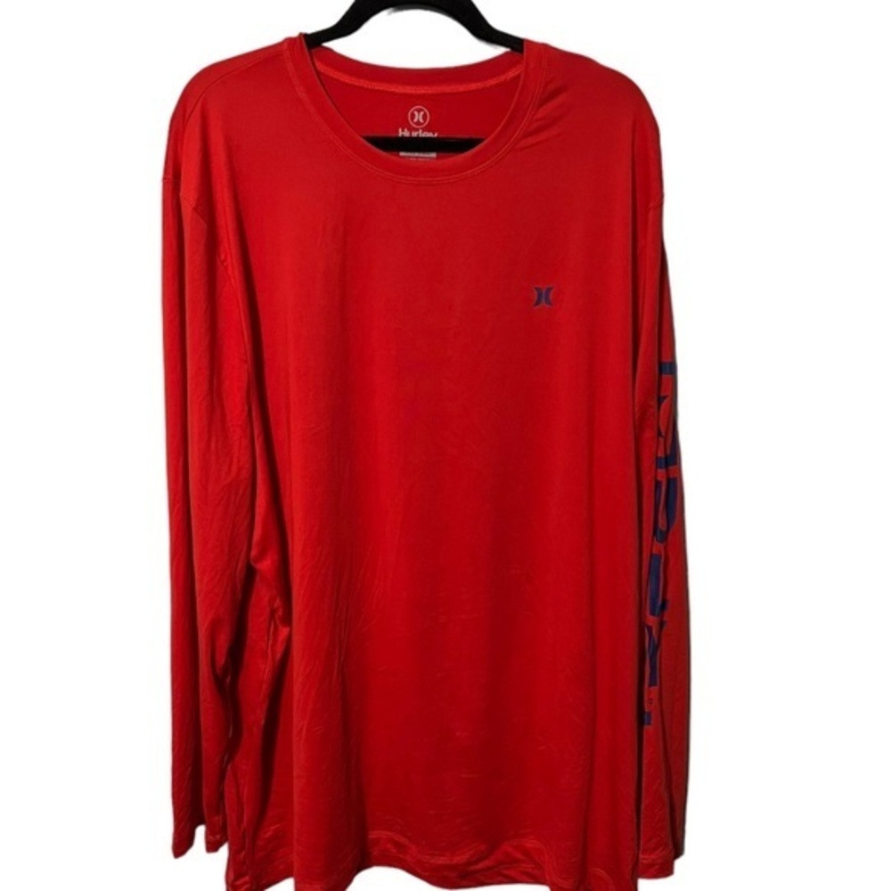 NWOT Hurley Red Rash guard Long Sleeve Top Size XXL